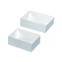 Boîte pâtissière carton blanc sans couvercle 20 x 13 x 5 cm