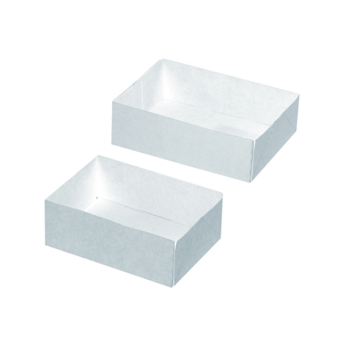 Boîte pâtissière carton blanc sans couvercle 20 x 13 x 5 cm