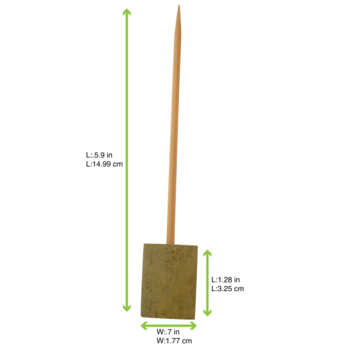 Pique bambou sur socle "Bhut"    H150mm