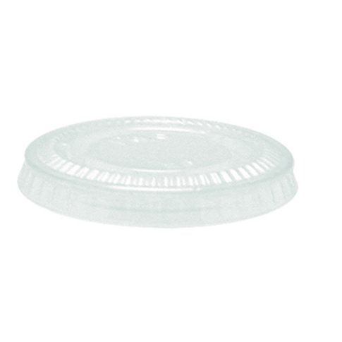 Couvercle PLA plat transparent 60ml 76mm