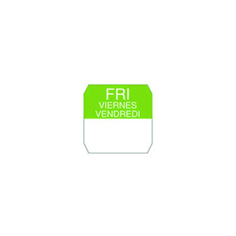 Rouleau étiquette soluble verte vendredi