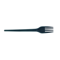 Fourchette plastique PS noire “Lux”