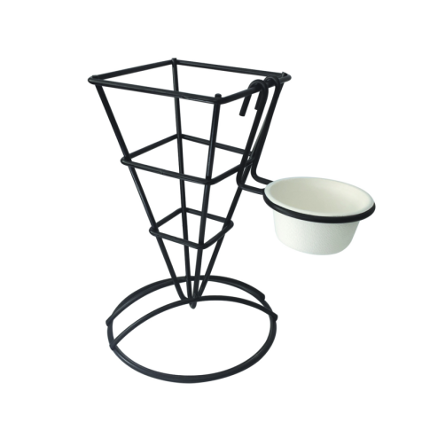 Cone En Metal Noir Carre 92 X 64 X 130 Mm X 6 Pcs