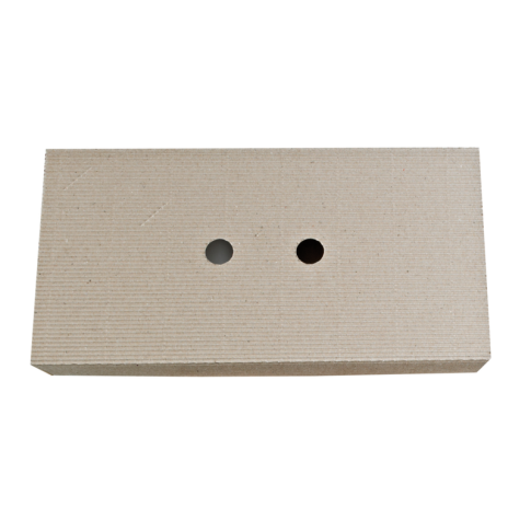 Plateau repas carton kraft ondulé "Chokra"  440x260mm H28mm