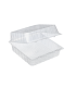 Boite blister plastique transparente avec couvercle charnière pour 10 viennoiseries    H150mm