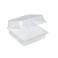 Boite blister plastique transparente avec couvercle charnière pour 10 viennoiseries    H150mm