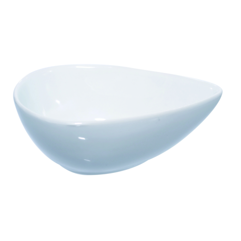 Mini plat ovale en porcelaine blanc    H40mm