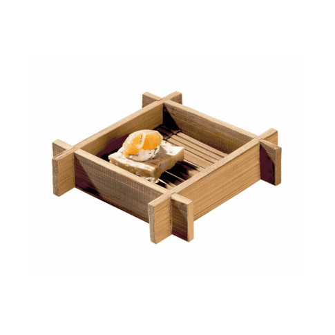 Mini plateau bambou carré "Hanako"    H24mm