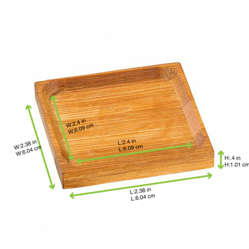 Assiette carrée rebords "Poda"  60mm