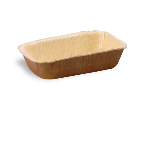 Bol rectangulaire en palmier 35ml   H30mm
