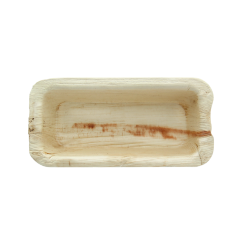 Bol rectangulaire en palmier 35ml   H30mm
