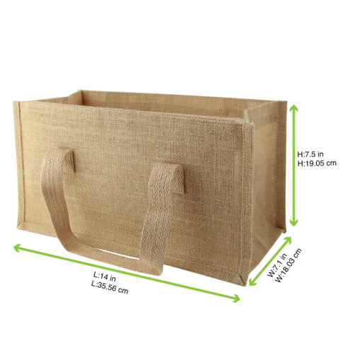 Sac Cabas En Jute Brun 355X180X190Mm - X20 Pcs