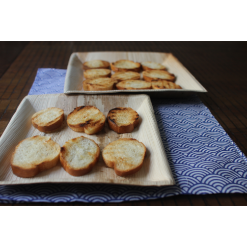 Assiette carrée en palmier    H25mm