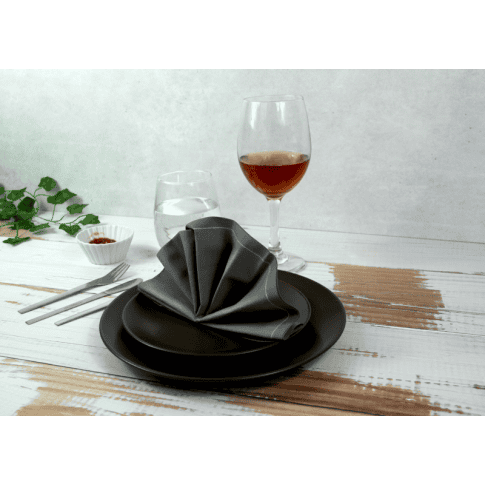 Serviette de table coton gris