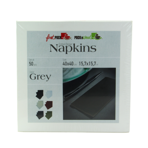 Serviette de table coton gris
