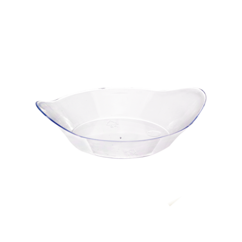 Cassolette mise en bouche plastique PS transparente “Inda”    H20mm