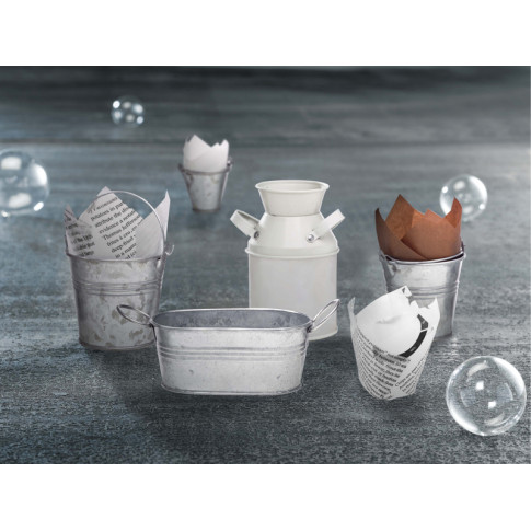 Caissette de cuisson forme tulipe en papier blanc siliconé  60mm  H95mm
