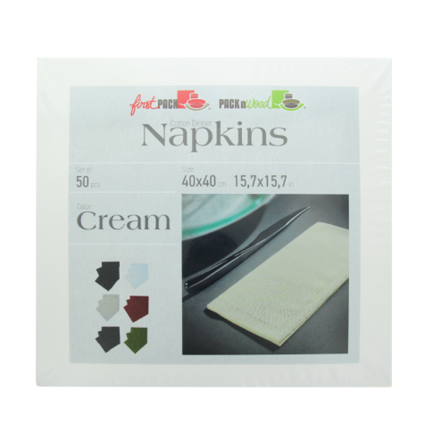 Serviette de table coton crème