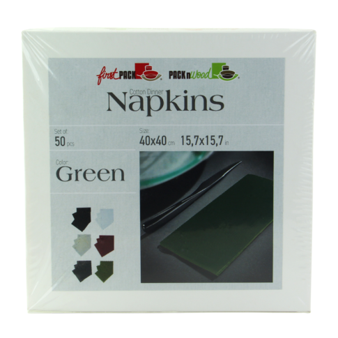 Serviette de table coton vert