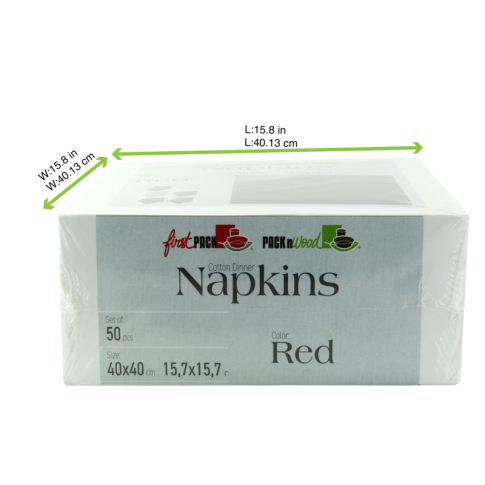 Serviette de table coton rouge