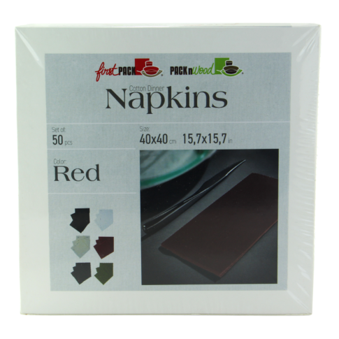 Serviette de table coton rouge
