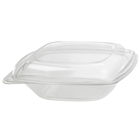 Saladier PET carré transparent 750ml   H50mm