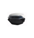 Saladier plastique octogonal noir avec couvercle charnière transparent "Octaview"    H60mm