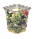 Pot carré transparent en plastique PLA 50x50mm  800ml