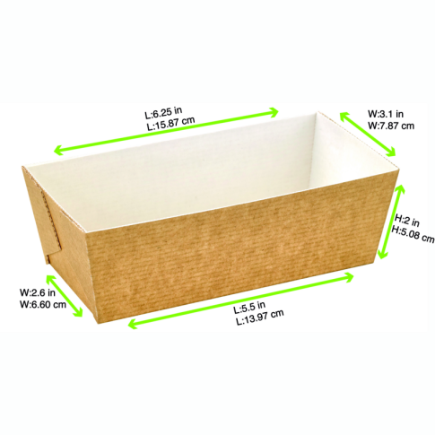 Moule de cuisson carton microflute rectangulaire    H50mm