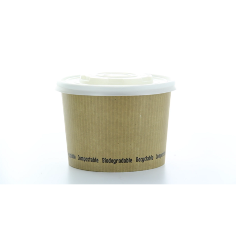 Couvercle plastique PS dôme marron avec bec  62mm