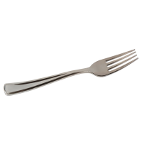 Mini fourchette plastique PS argenté