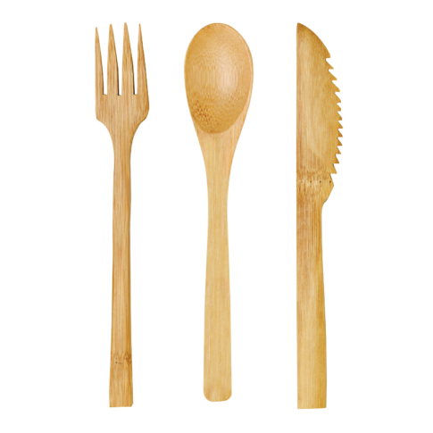 Kit Couverts Bambou 3/1 Emballage Kraft