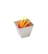 Verrine plastique PS argentée carrée "Rimbo"    H45mm