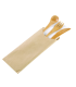 Kit couverts bambou 4/1 "Bambi", emballage kraft    H160mm
