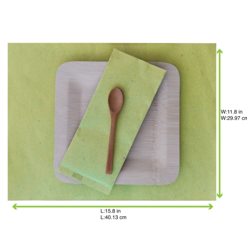 Set de plateau papier vert