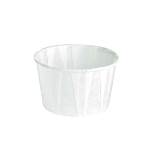 Pot papier plissé blanc 14ml 37mm  H26mm