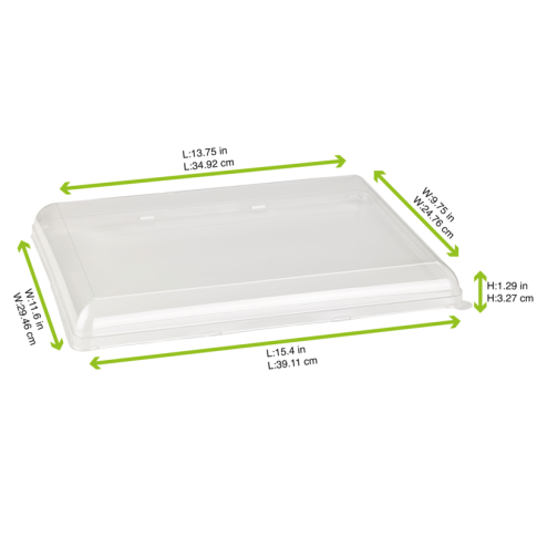 Couvercle PET transparent "BioNchic"    H33mm