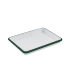 Enamel Plateau Acier Emaillé Blanche /Bord Vert  - 165X122Mm H25Mm X 12Pcs