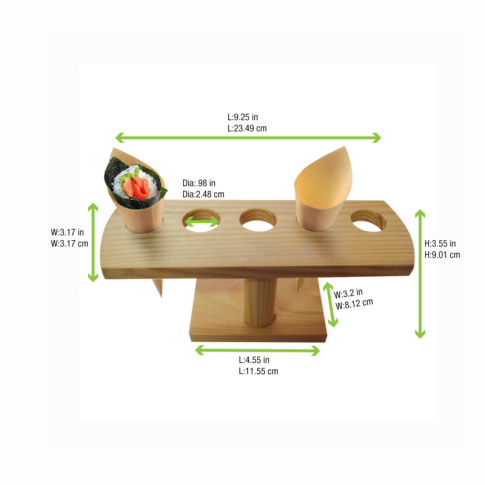 Support bambou pour cônes 5 trous    H95mm