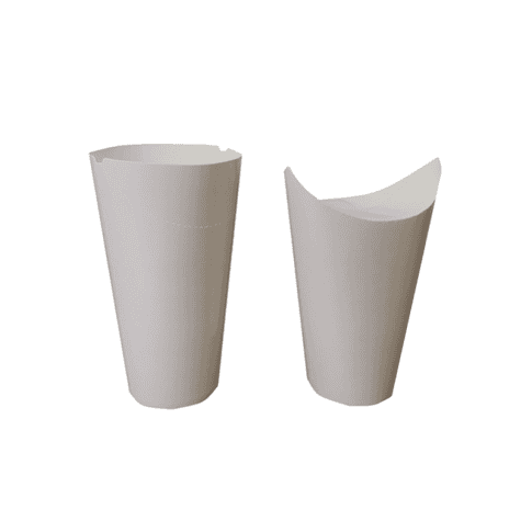 Gobelet snack refermable perforé carton blanc 480 ml Diam: 9 cm 9 x 6 x 15,7 cm