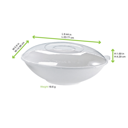 Couvercle PET transparent "BioNchic"    H43mm