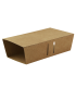 Couvercle pour barquette tiroir snack en kraft brun    H53mm