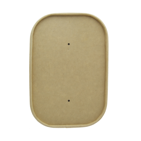 Couvercle rectangulaire en kraft lamine pp 750ml 170x120mm H20mm
