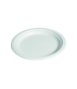 Assiette ronde blanche en pulpe  222mm