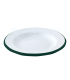 Assiette Enamel blanc en acier émaillé à bord vert   H25mm