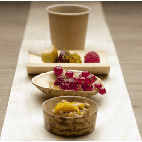 Mini plat bambou lisse "Yaki"