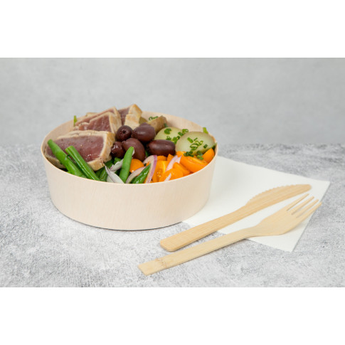 Bol rond en bois "Samourai" 500ml 192mm  H45mm