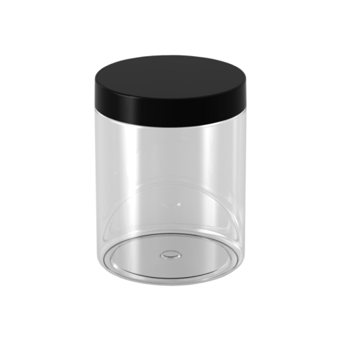 Couvercle PP noir "DELI JAR" 480ml 150mm  H140mm