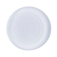 Assiette ronde en carton laminé blanc  253mm