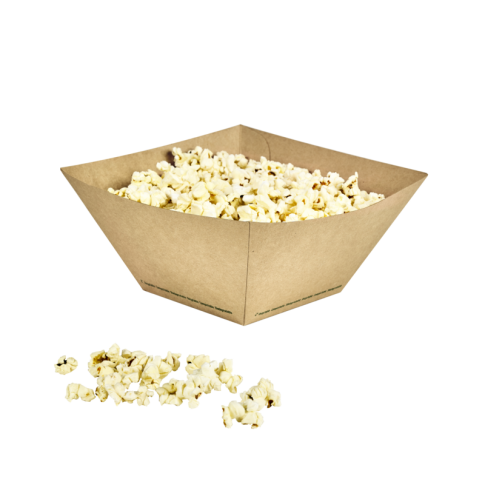 Barquette ingraissable kraft naturel 1200ml   H94mm